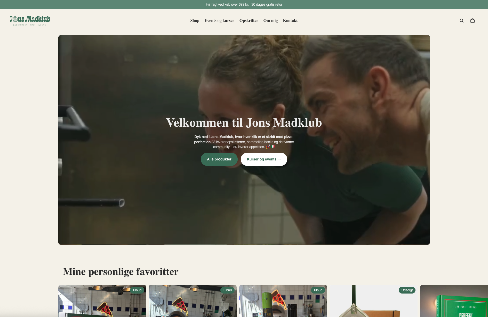 Screenshot of Jons Madklub